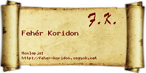 Fehér Koridon névjegykártya