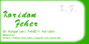koridon feher business card